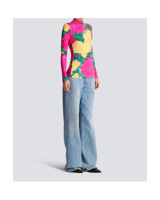 Balmain Pink Long Sleeve Tops