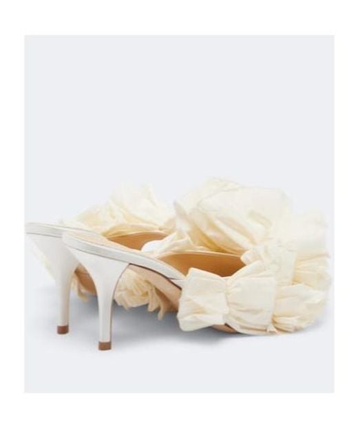 Magda Butrym Natural Floral High-Heeled Sandals
