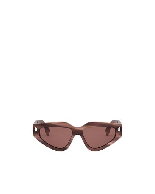 Fendi Pink Eyewear Cat-Eye Frame Sunglasses