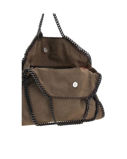 Stella McCartney Brown Falabella Fold-Over Tote Bag