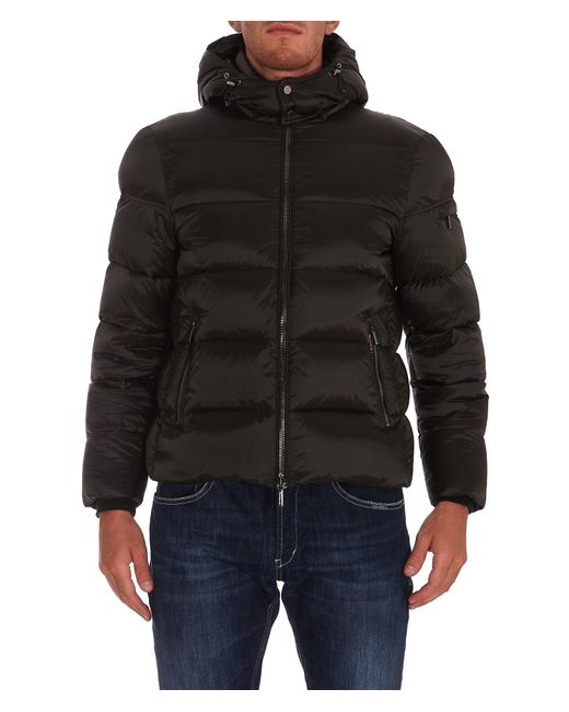 Moorer Black Brett-Sh Hooded Down Jacket for men