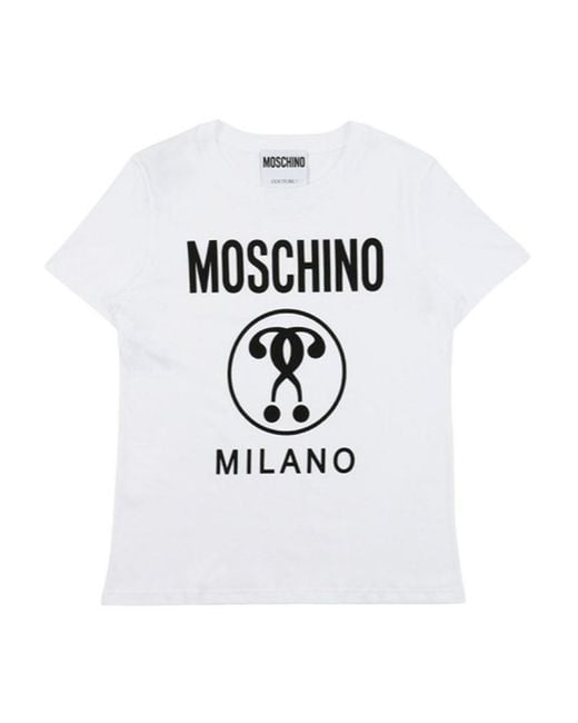 Moschino White Logo Details Short-Sleeved T-Shirt