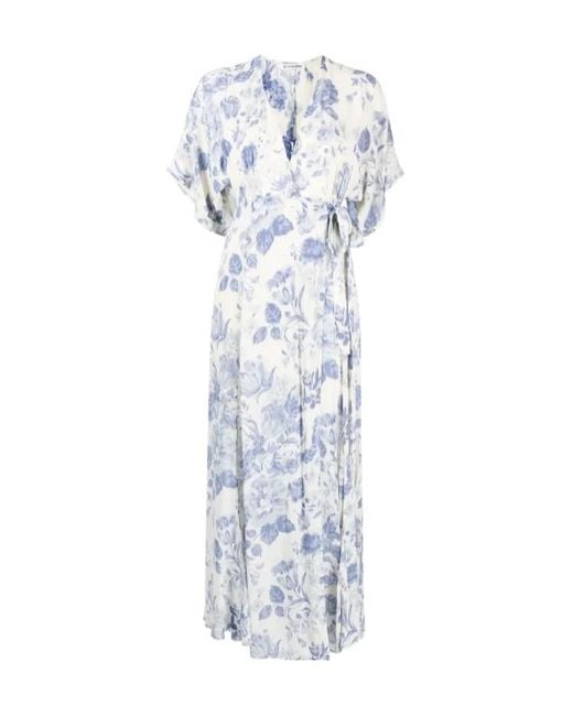 Reformation White Winslow Floral-Print Maxi Dress