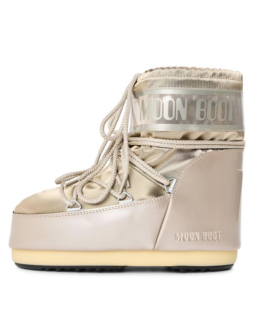 Moon Boot Natural Icon Low Glance Satin Boots