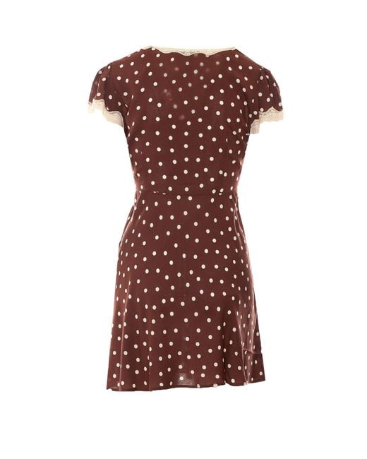 Rixo Red V-Neck Dress