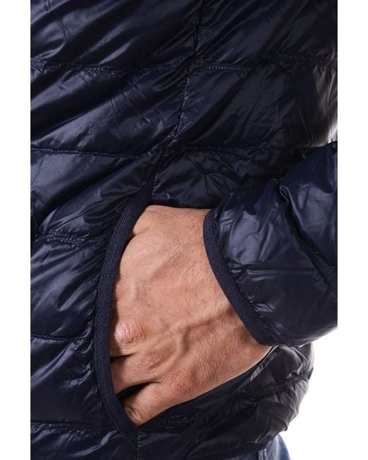 EA7 Blue Zipped Padded Jacket for men