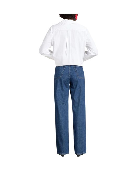 Rag & Bone Blue Plain Colour Straight-Leg Jeans