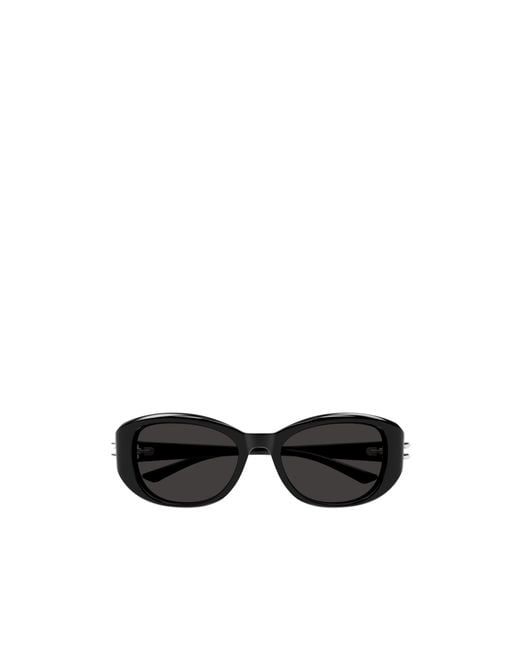 McQueen Black Eyewear Oval Frame Sunglasses