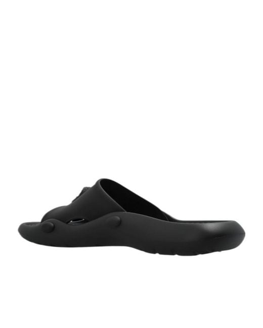 Versace Black Medusa-Plaque Slides for men