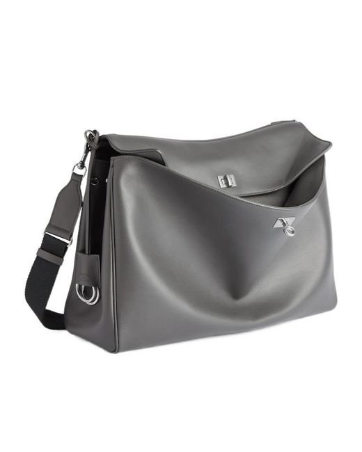 Balenciaga Gray Rodeo Medium Messenger Bag for men