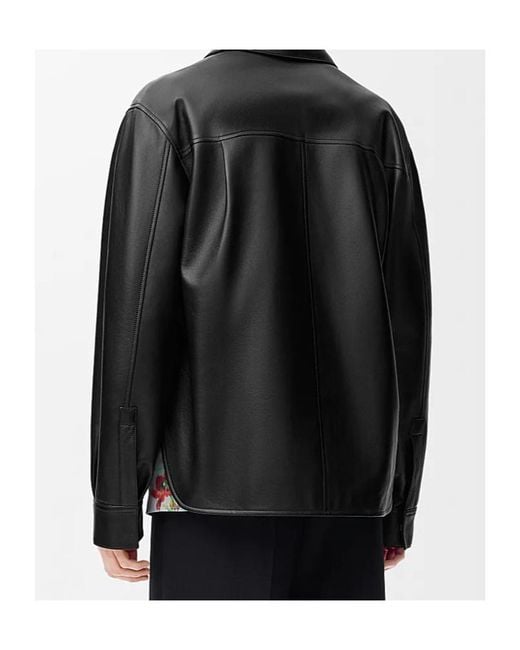 Loewe Black Leather Overshirt for men