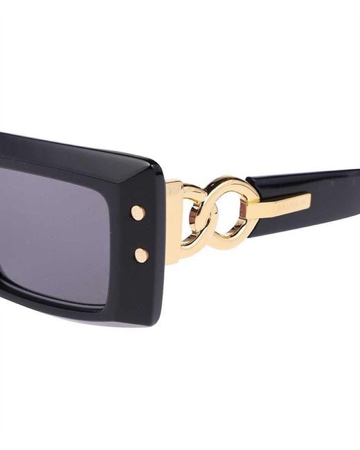 Balmain White Imperial Square-Frame Sunglasses