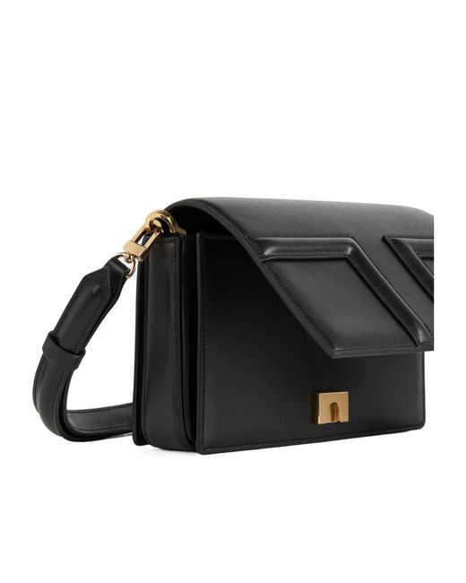 Totême Black Totême T-Flap Mini Tote Bag