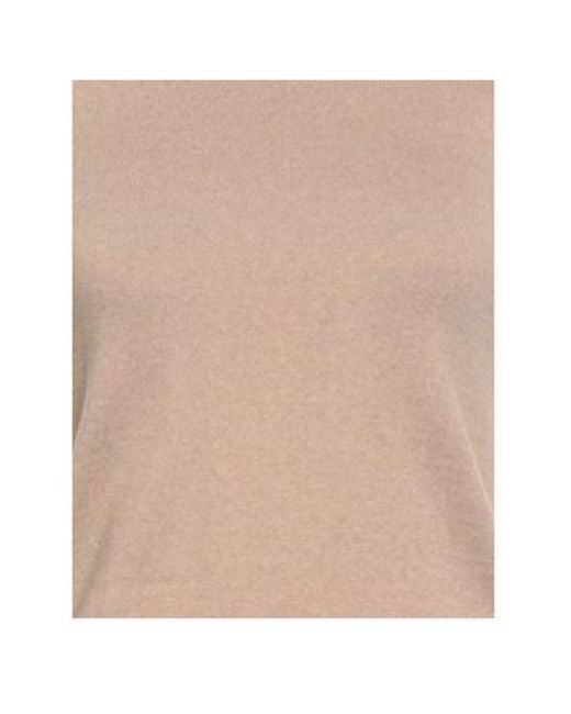 Sportmax Natural Sleeveless Turtlenecks