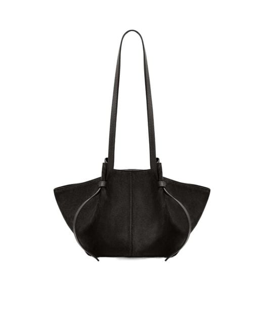 Yuzefi Black Mochi Drawstring Shoulder Bag
