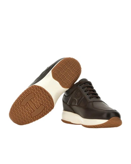 Hogan Black Interactive Lace-Up Sneakers for men