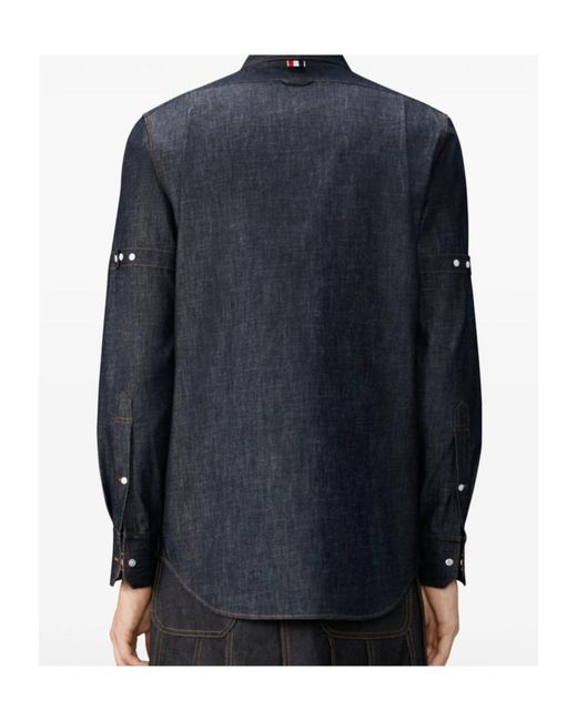 Thom Browne Blue Denim Shirt for men