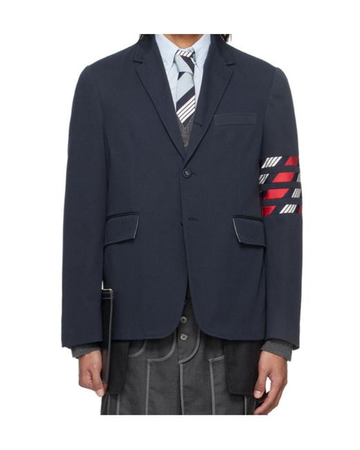 Thom Browne Blue Bar Single-Breasted Blazer for men
