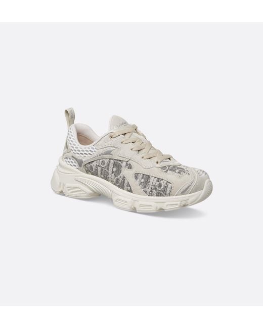 Dior Gray Christian Vibe Lace-Up Sneakers