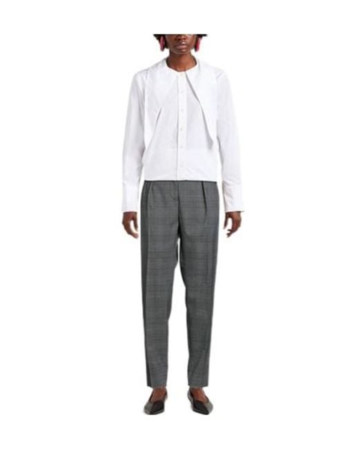 Max Mara Gray Casual Slim-Fitting Trousers