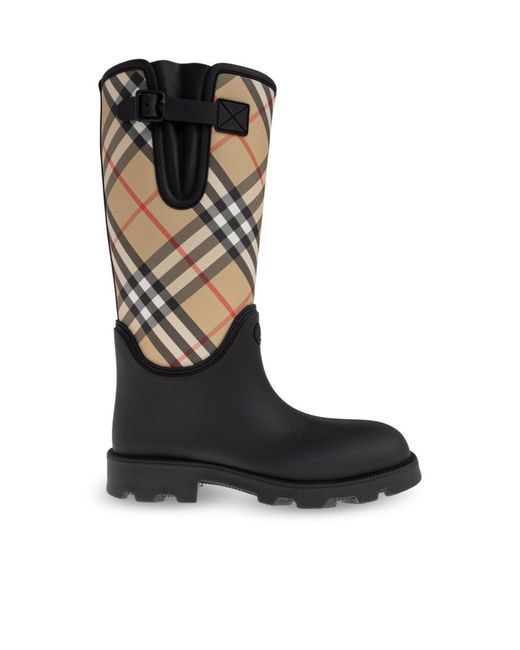 Burberry Black Marsh Stamp Boots for men