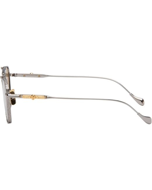 Cutler & Gross Metallic Cutler And Gross X The Great Frog Collaboration Capri Rectangular Sunglasses for men
