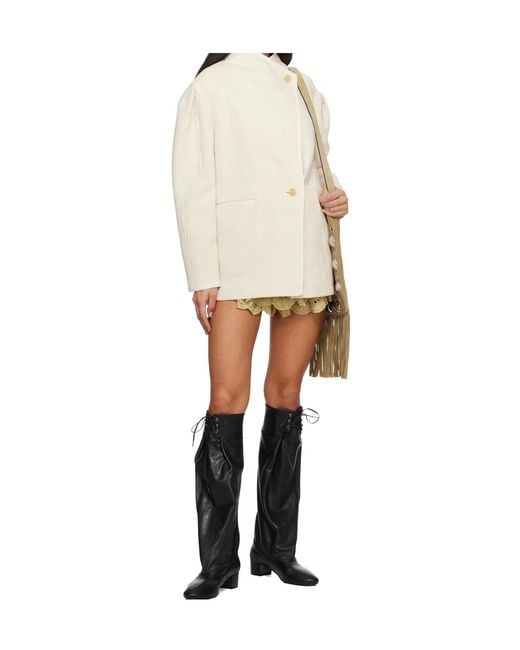 Isabel Marant White Uadie Coat