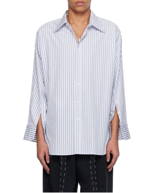 Maison Margiela Blue Stripe Shirt for men