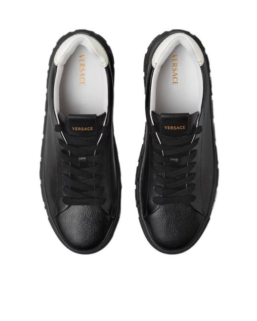 Versace Black Greca Sport Low-Top Sneakers for men