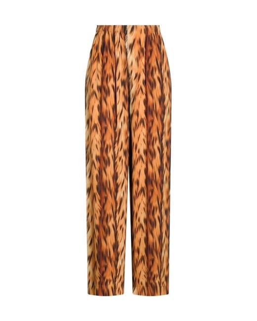 Balenciaga Orange Multi-Color Wide-Leg Pants