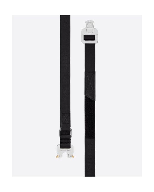 Dior Black Logo Nylon Belt for men