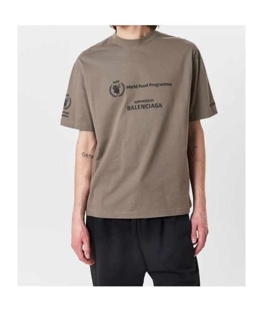 Balenciaga Gray Regular Fit T-Shirt for men