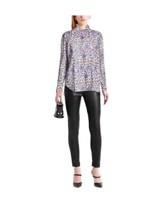 Isabel Marant Blue Colorful Long-Sleeved Shirt