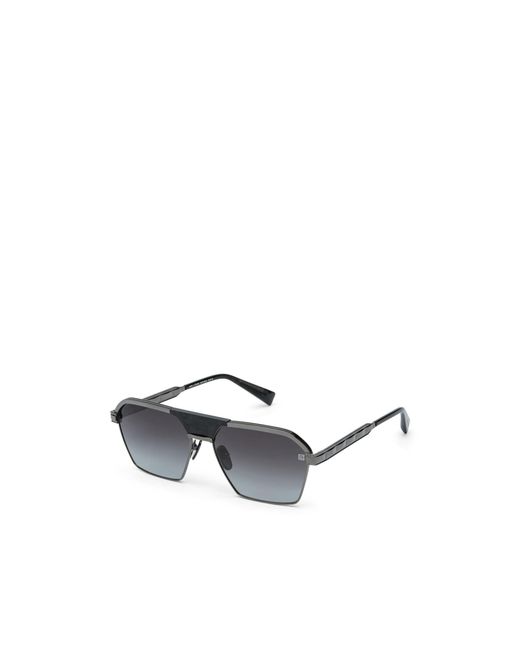 Balmain Metallic Logo Sunglasses for men