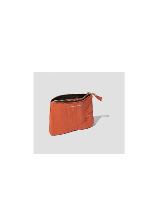 Comme des Garçons Orange Comme Des Garons Wallet Logo Printed Zip-Up Wallet for men