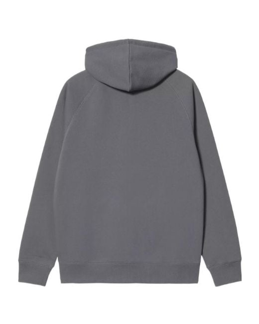Carhartt Gray Hooded Chase Zip-Up Hoodie for men