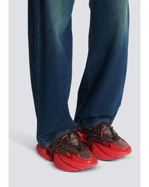 Balmain Red Unicorn Trainers for men