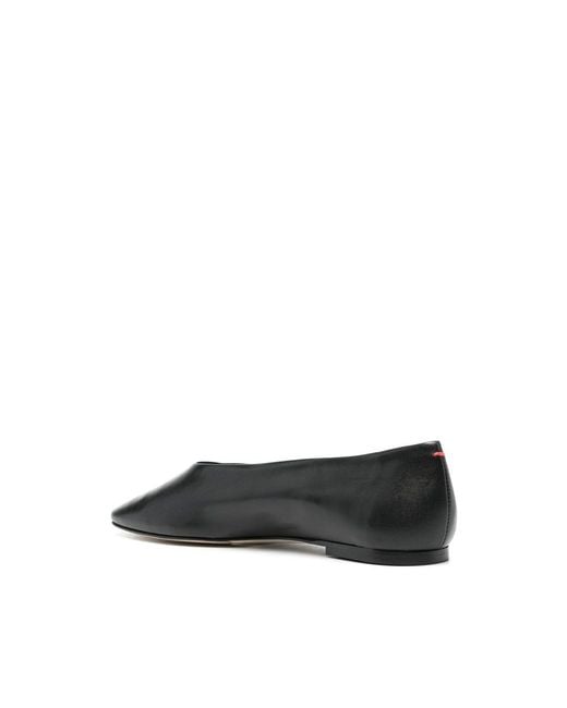 Aeyde Black Round-Toe Flats