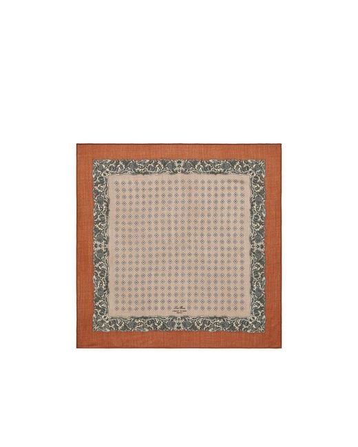Loro Piana Multicolor Cornice Di Cardi Foulard 60X60 for men