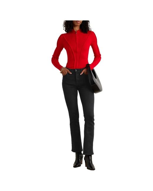 Mother Black Mid-Rise Flared Jeans