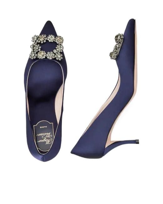 Roger Vivier Blue Efflorescence Pumps