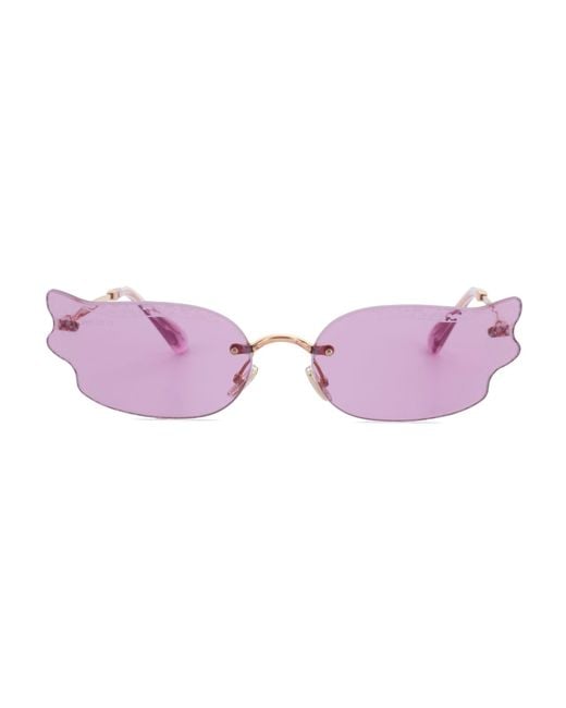 Jimmy Choo White Eyewear Cat-Eye Sunglasses