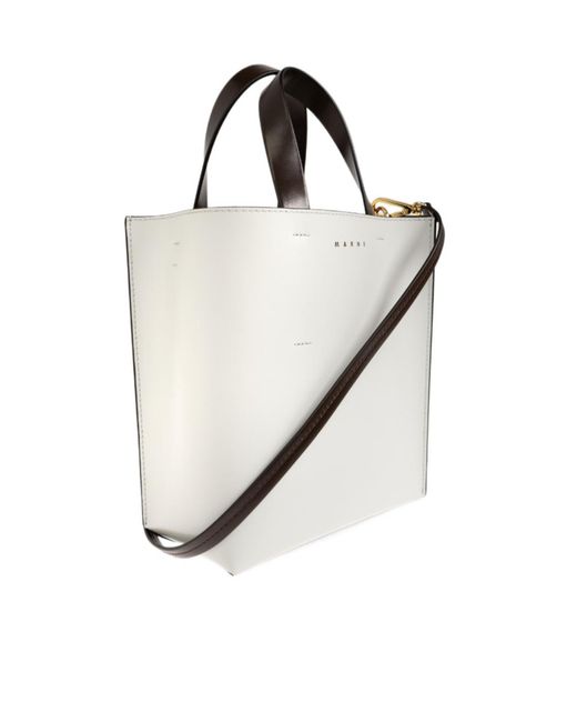 Marni White Museo Mini Shoulder Bag
