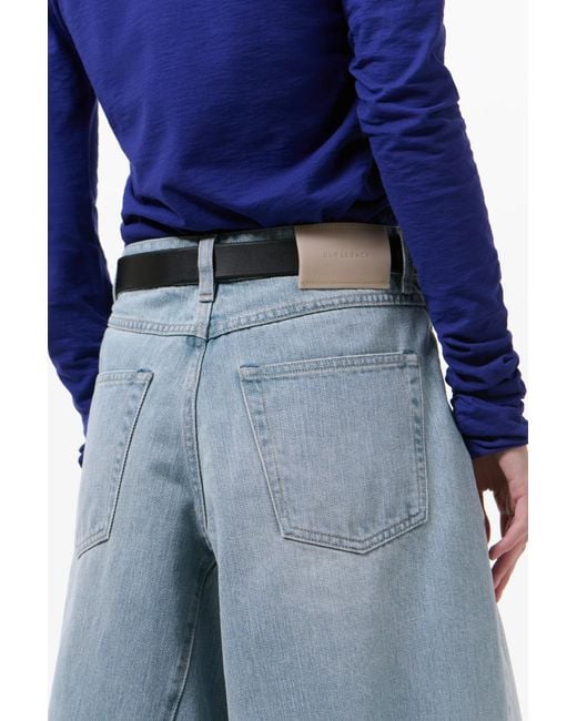 Our Legacy Blue Midi A-Line Denim Shorts