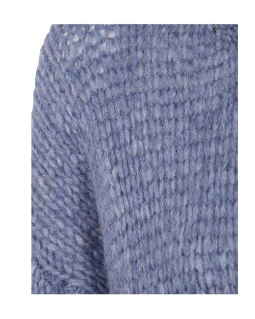 Nuur Blue Crew Neck Sweater