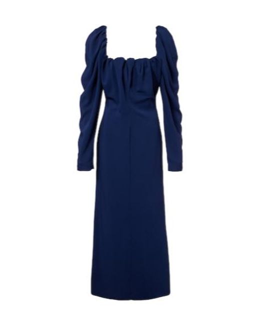 Vivienne Westwood Blue Gathered Crêpe De Chine Gown