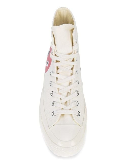 COMME DES GARÇONS PLAY White Popular Converse Canvas Sneakers for men