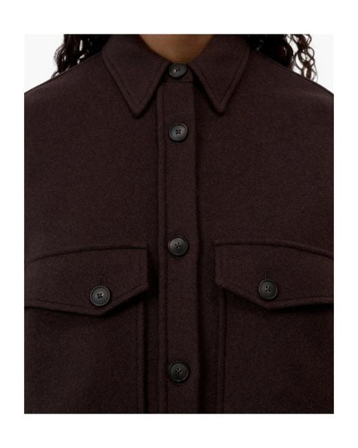 Closed Purple Button-Up Oversized Jacket