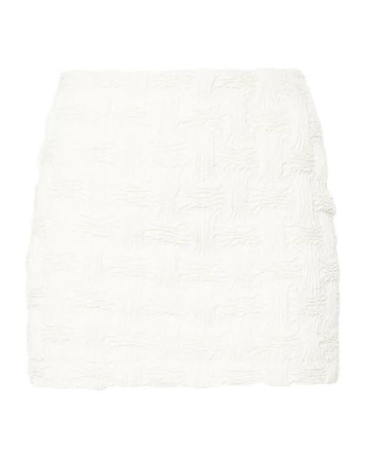 Nanushka White Lyle Mini Skirt