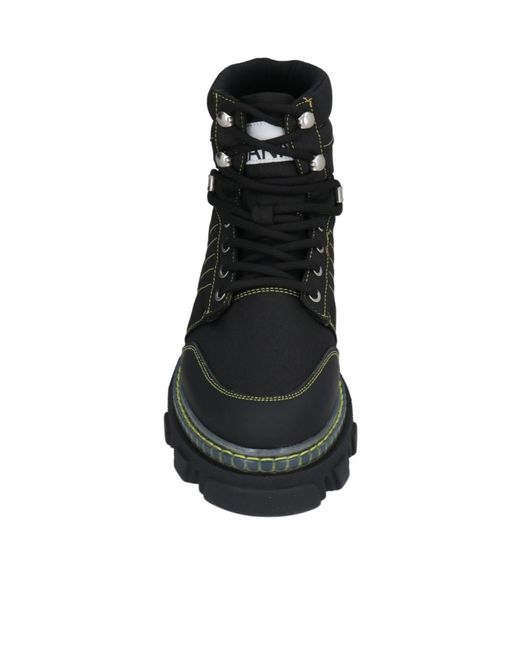 Ganni Black Simple Hiking Boots